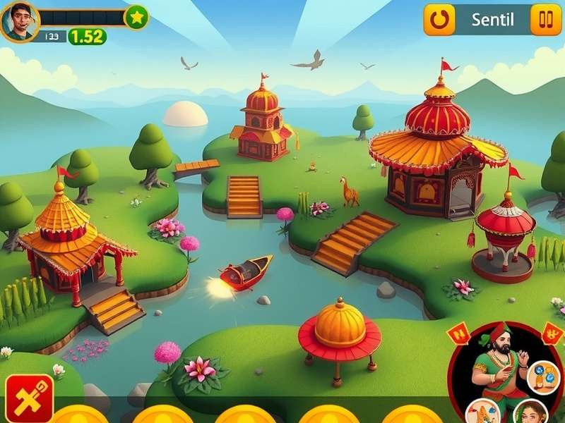 Ponda Mystic Journey gameplay screenshot showing Indian-inspired landscapes